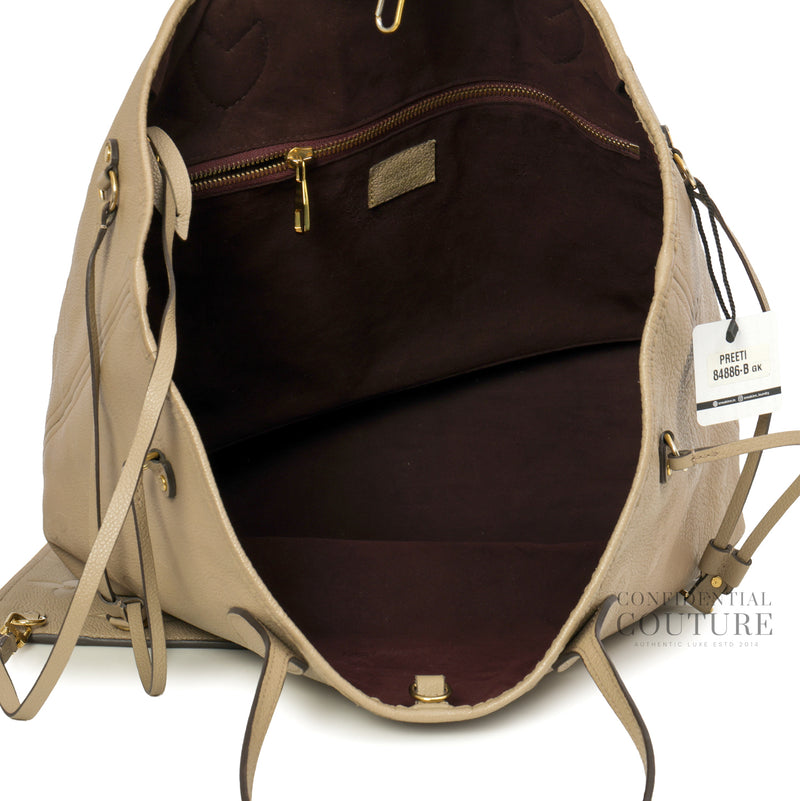 Tourterelle Monogram Empreinte Neverfull MM Bag