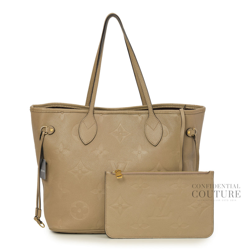 Tourterelle Monogram Empreinte Neverfull MM Bag