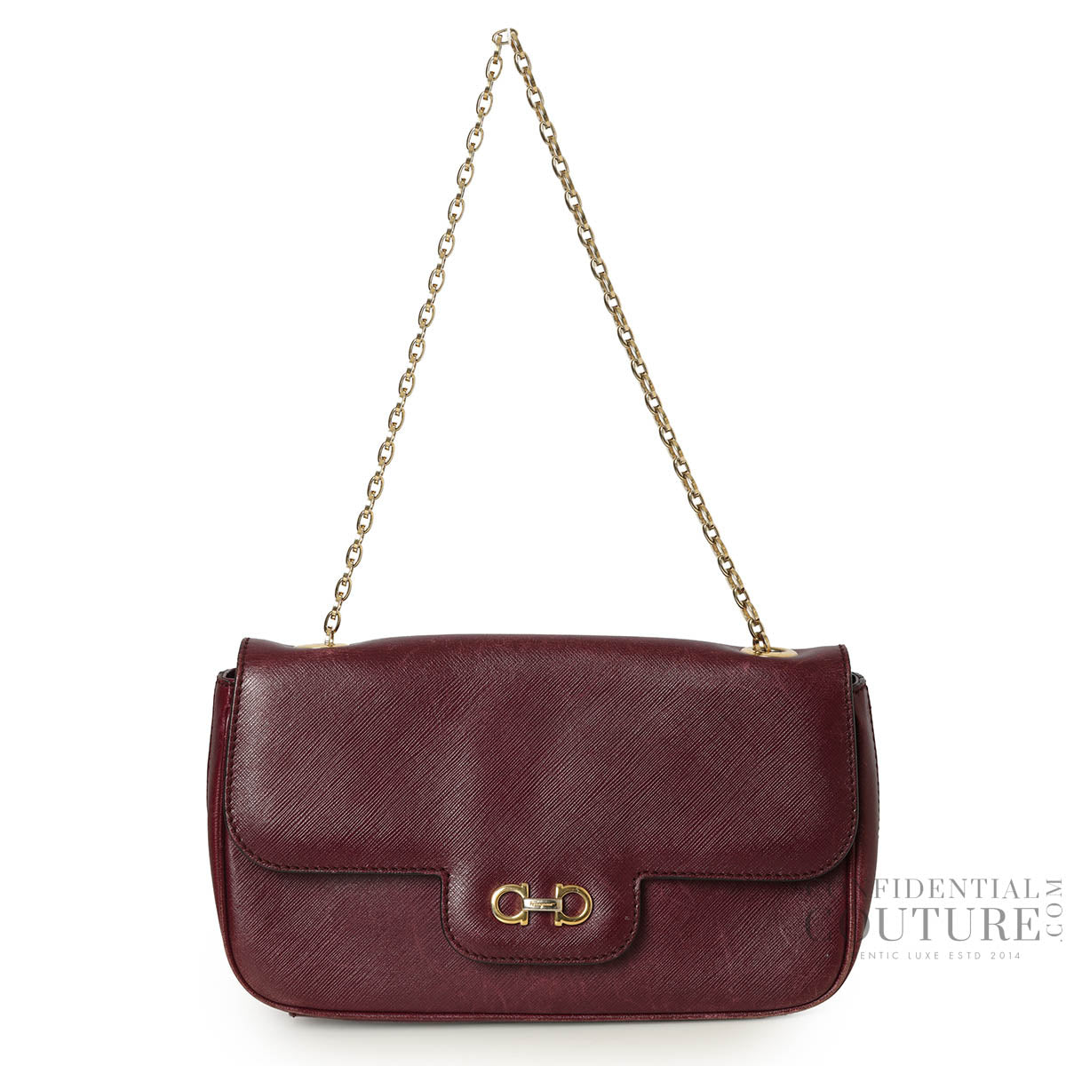 Wine Barolo Saffiano Leather Bree Shoulder Bag