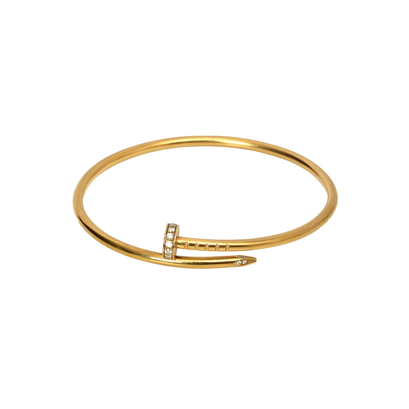 Pre-loved Cartier Juste Un Clou Bracelet Classic Model With Diamonds Size: 15