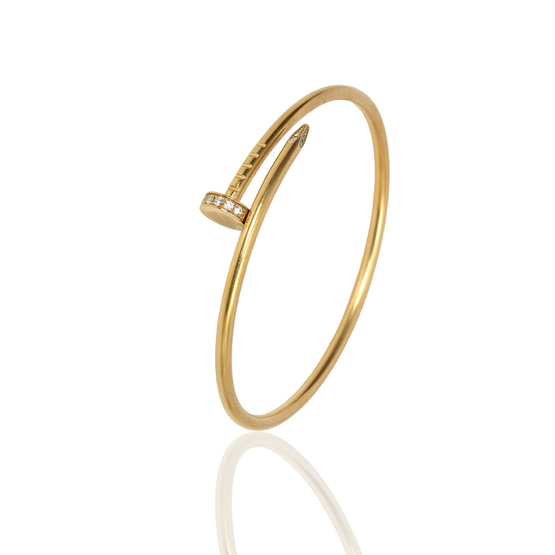 Women pre loved cartier bracelet classic model with diamonds
