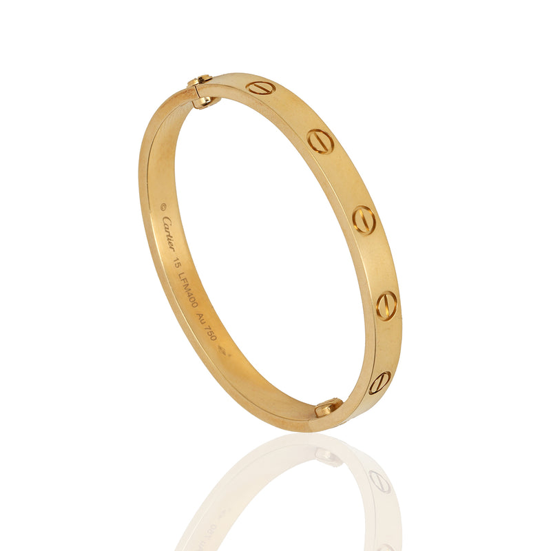 Pre loved cartier love bracelet classic model size 15 price