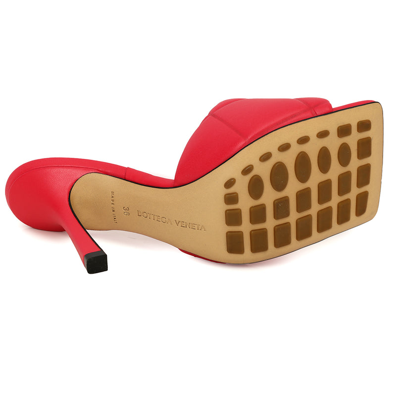 Bottega veneta red sandals heels