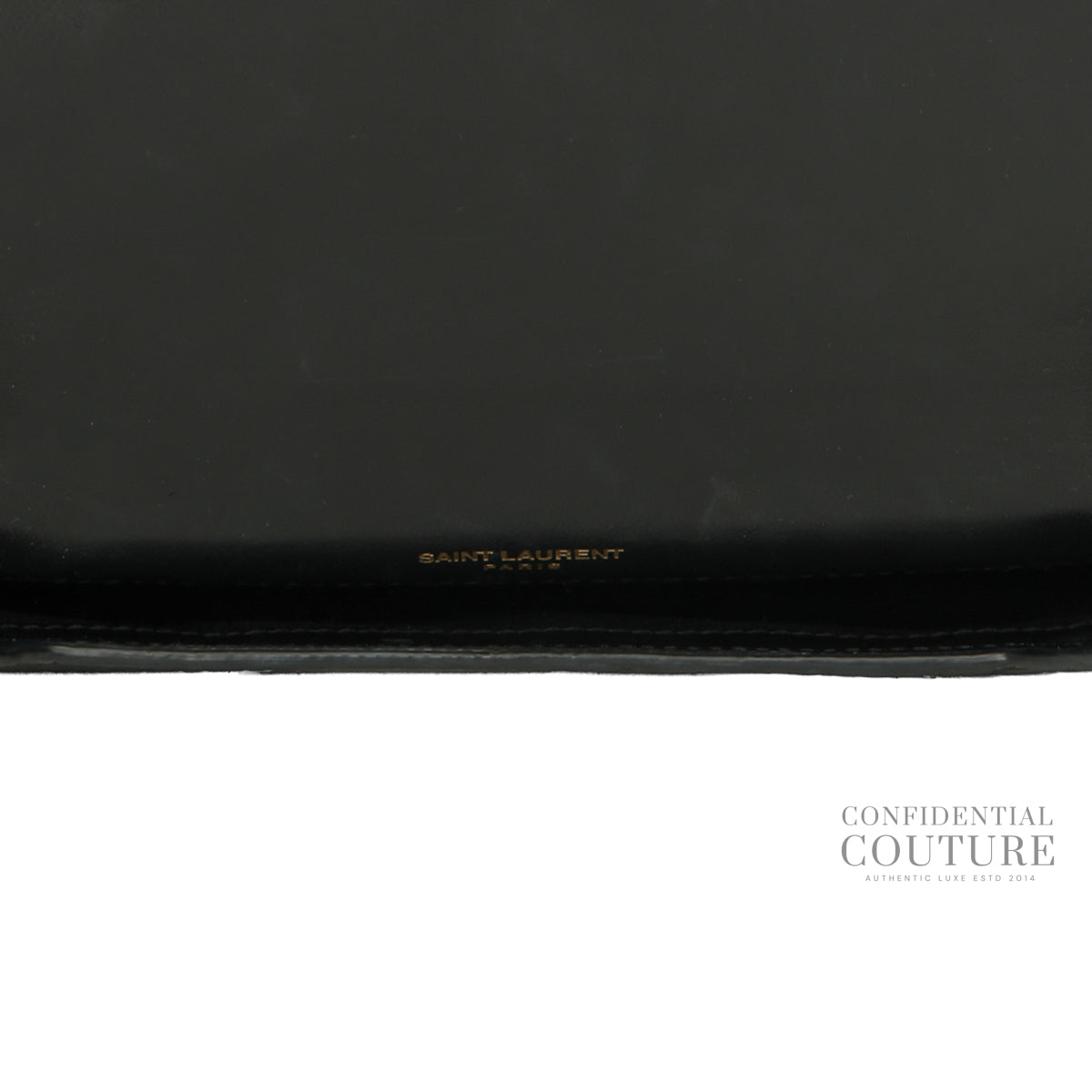 Cassandre Mini Croc-effect Black Leather Phone Pouch