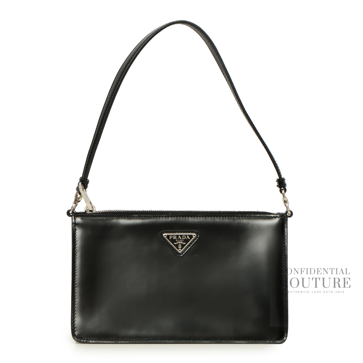 Spazzolato Black Patent leather Mini Bag