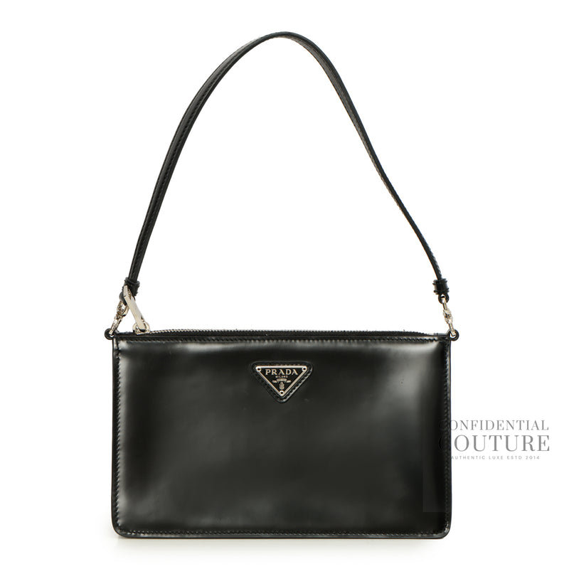 Spazzolato Black Patent leather Mini Bag