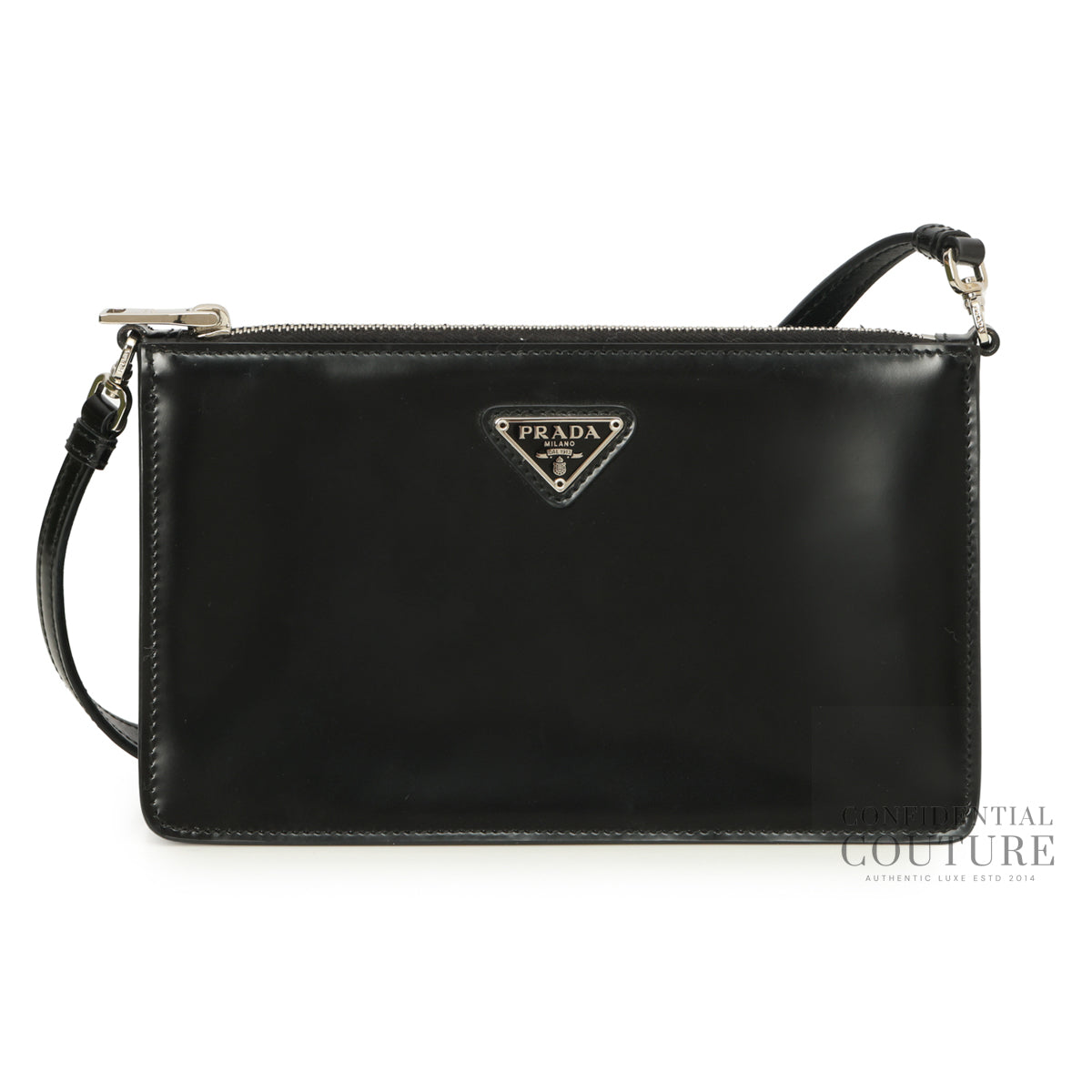 Spazzolato Black Patent leather Mini Bag