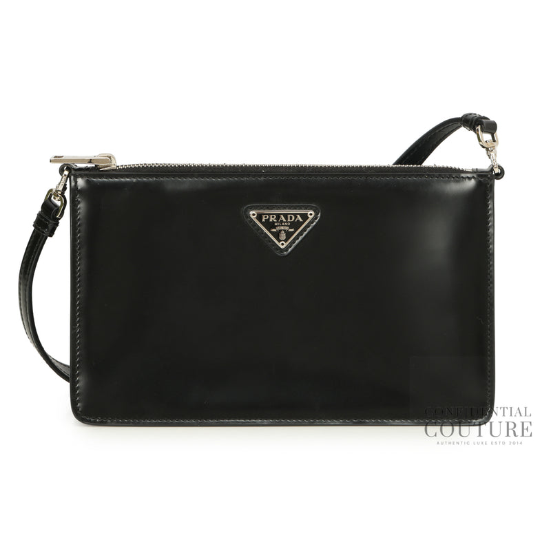 Spazzolato Black Patent leather Mini Bag