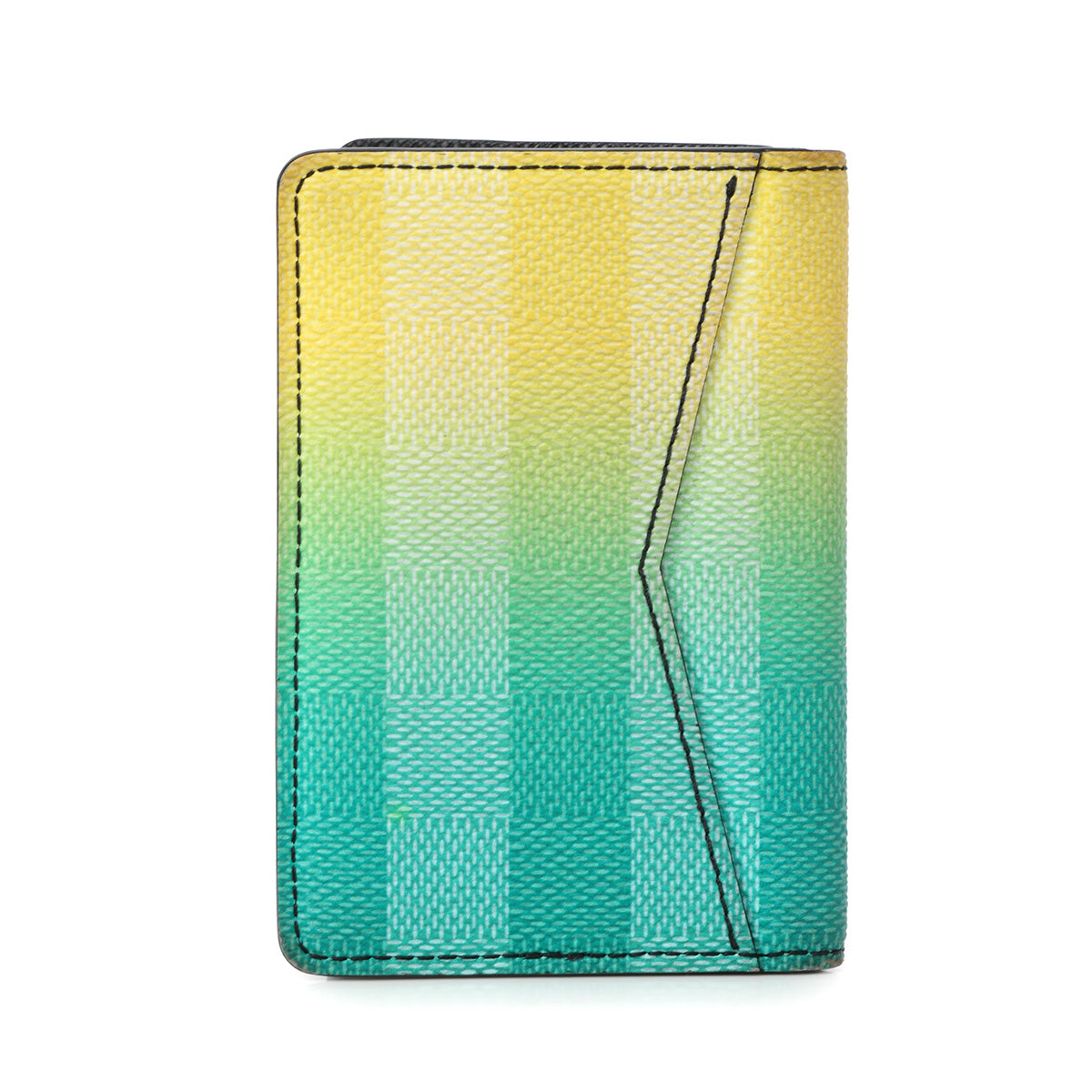 Damier Stripes Pocket Organizer Gradient Green/yellow