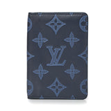 Blue Monogram Shadow Leather Pocket Organizer