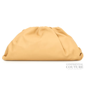 The Pouch Tapioca Beige Calfskin Oversized Clutch Bag