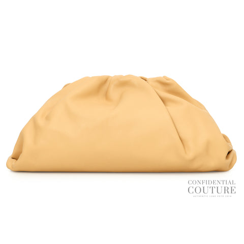 The Pouch Tapioca Beige Calfskin Oversized Clutch Bag