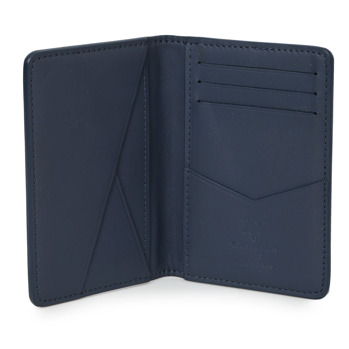 Blue Monogram Shadow Leather Pocket Organizer