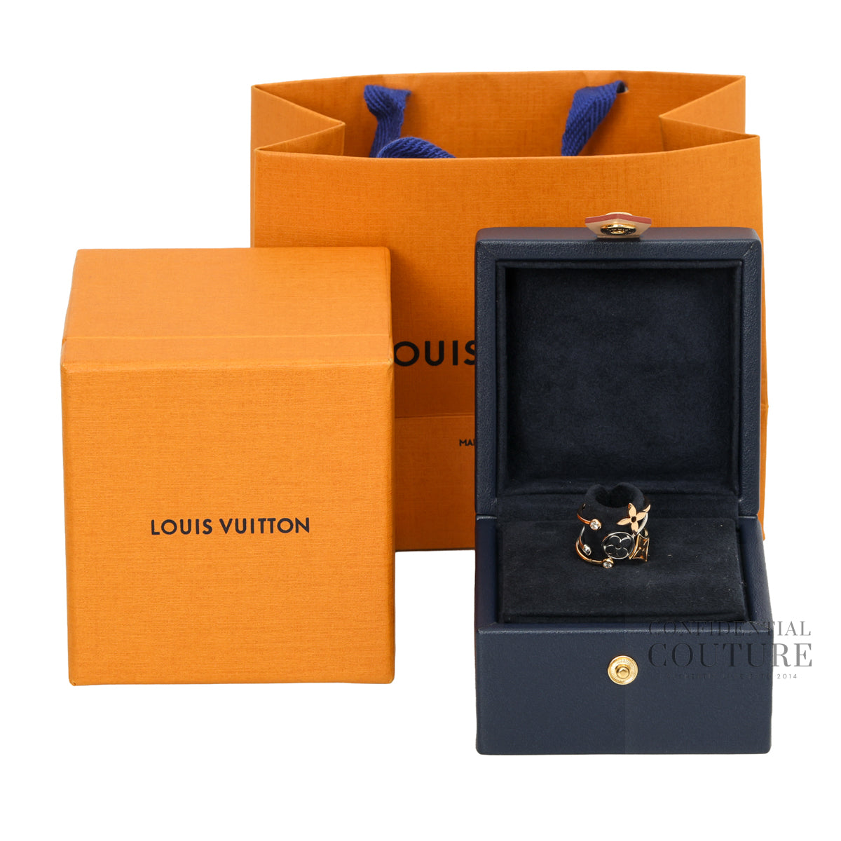 Authentic Pre-Loved — Idylle Blossom Ring, 3 Golds And Diamonds | 51 — Side View