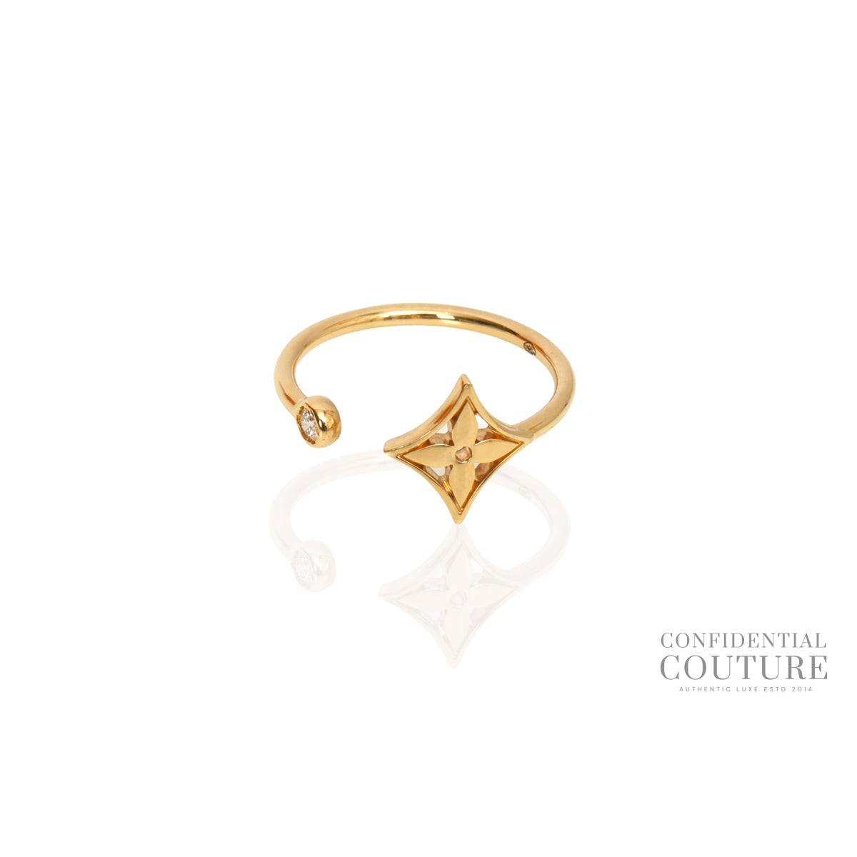 Authentic Pre-Loved — Idylle Blossom Ring, 3 Golds And Diamonds | 51 — Interior View