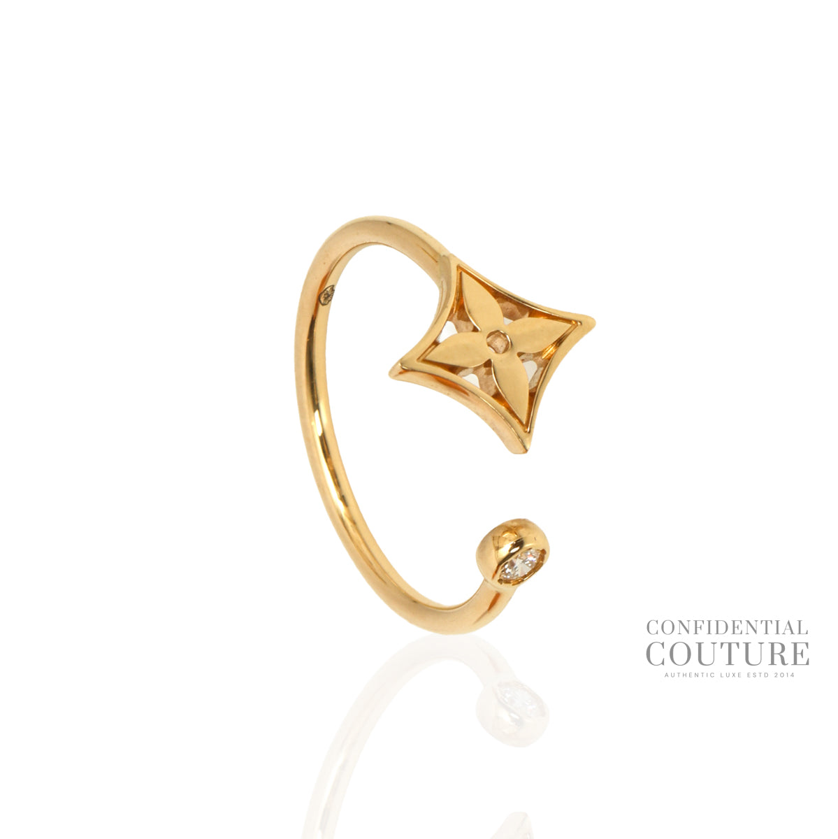 Authentic Pre-Loved — Idylle Blossom Ring, 3 Golds And Diamonds | 51 — Hardware Detail