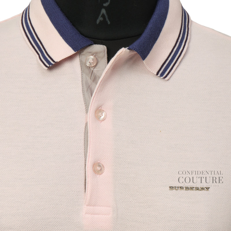 Light Pink Cotton Polo Shirt | M
