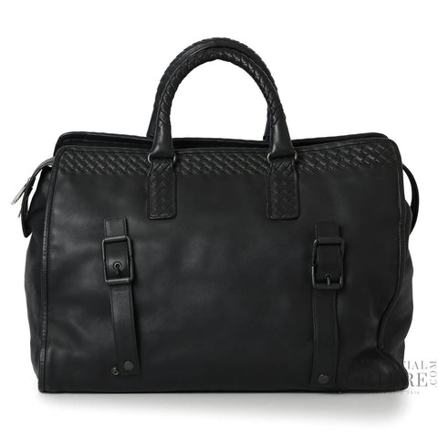 Black Intreciatto Duffle Bag