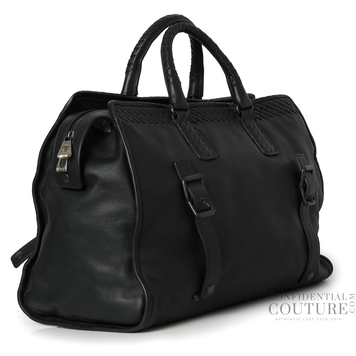 Black Intreciatto Duffle Bag