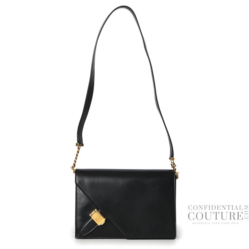 Women pre loved Bally Black Leather Side Buckle Bag