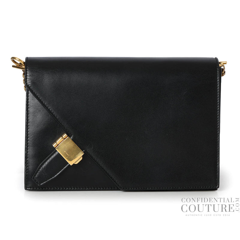Women pre loved Bally Black Leather Side Buckle Bag