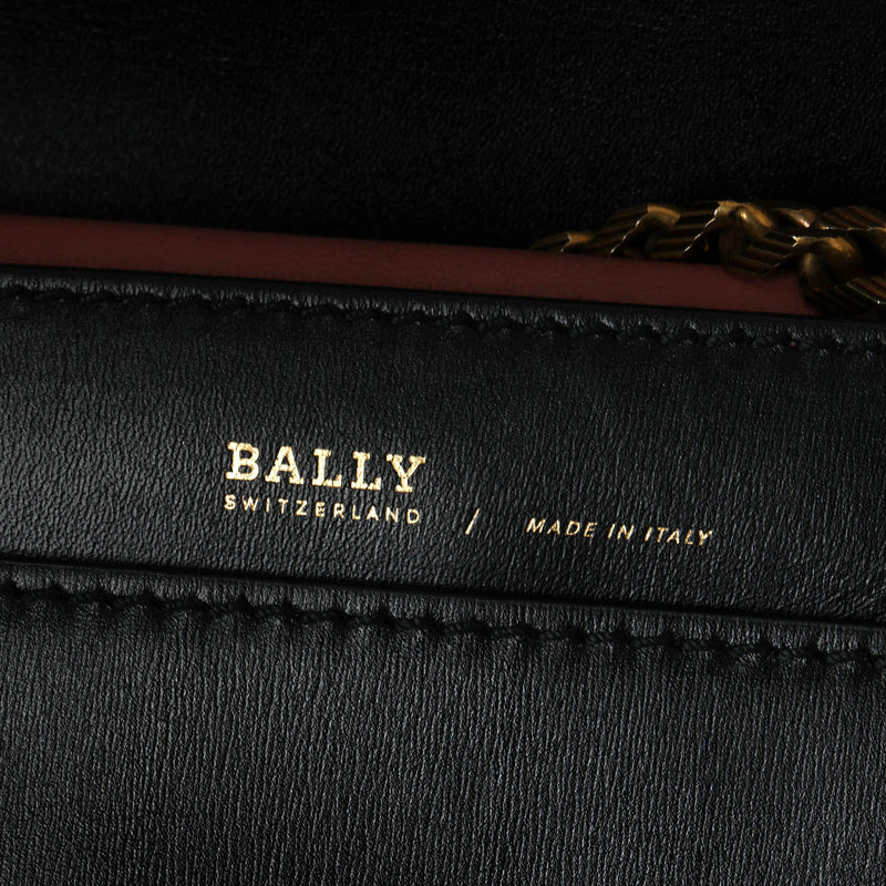 Bally black leather side buckle bag price