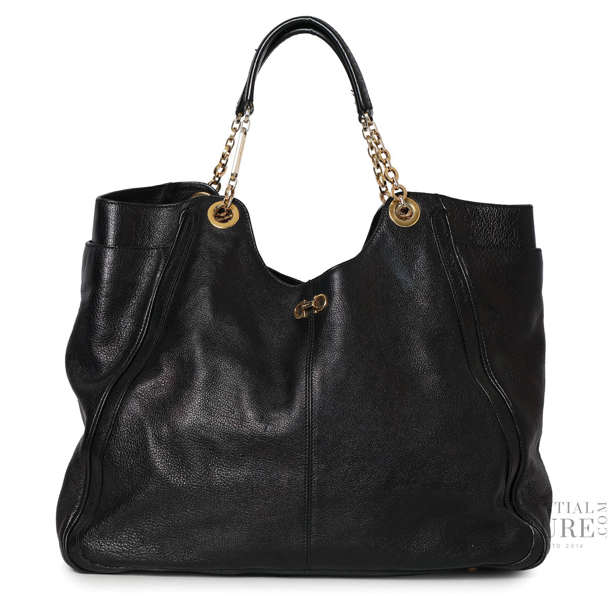 Black Betulla Large Chain-Link Tote