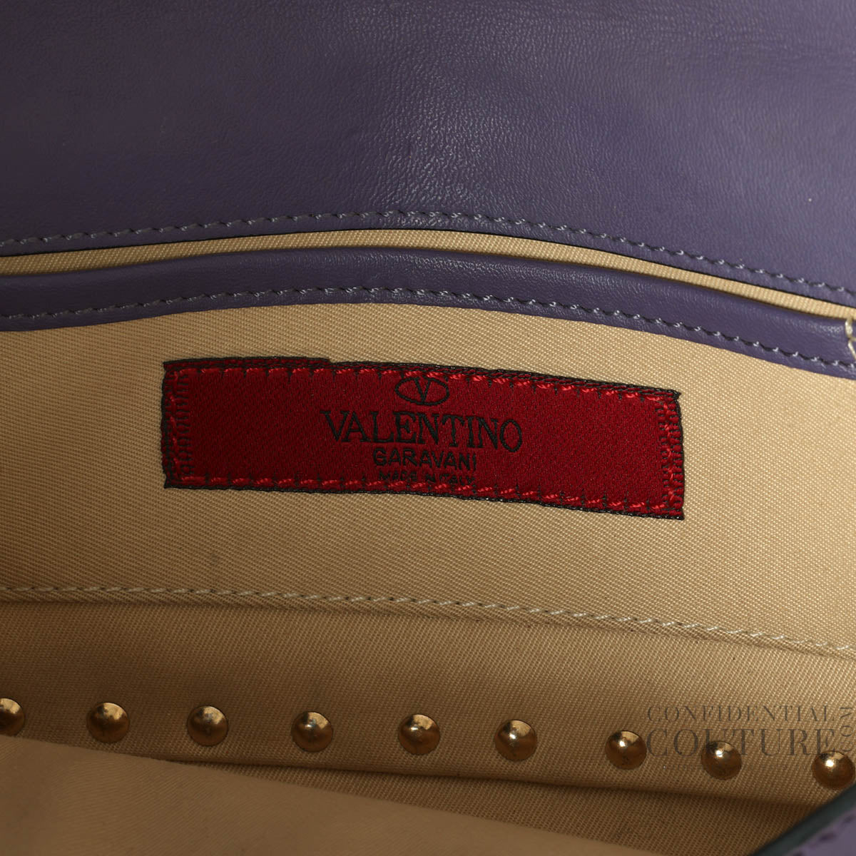 Garavani Purple Rockstud Wallet On Chain Bag