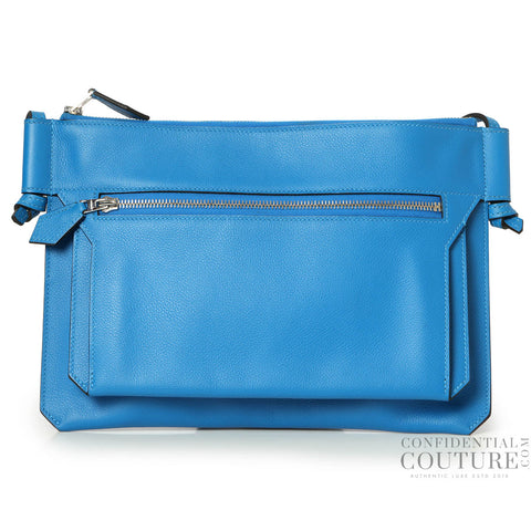 Ultrapla PM Togo Bag in Bleu Hydra Togo Leather