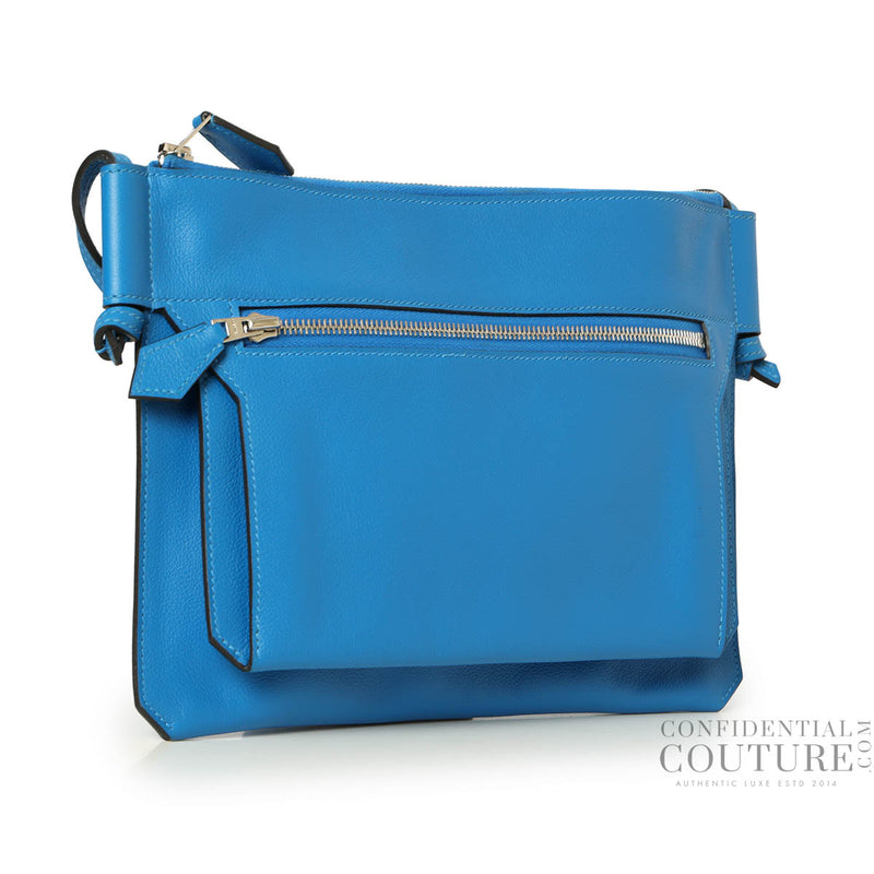 Hermes ultrapla pm togo bag in blue hydra togo leather price