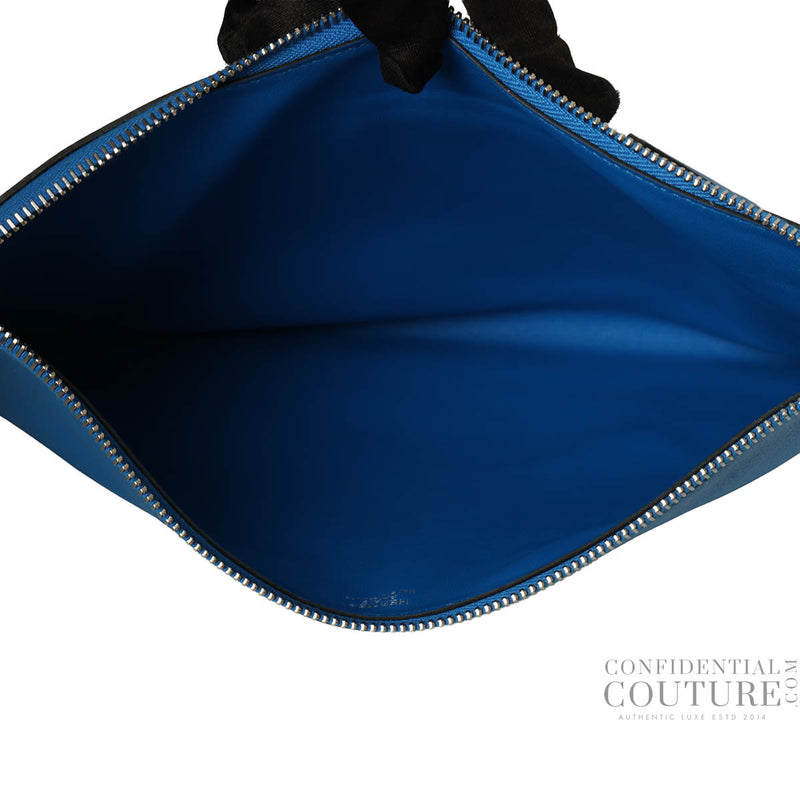 Women Hermes Ultrapla PM Togo Bag in Blue Hydra Togo Leather