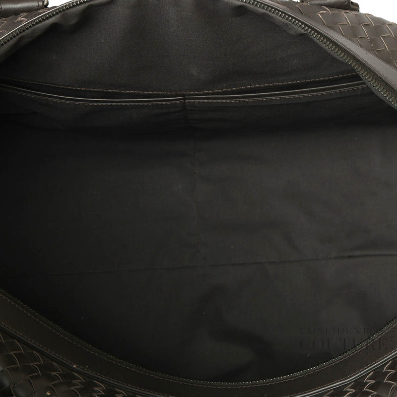Black Intrecciato Medium Duffle Bag