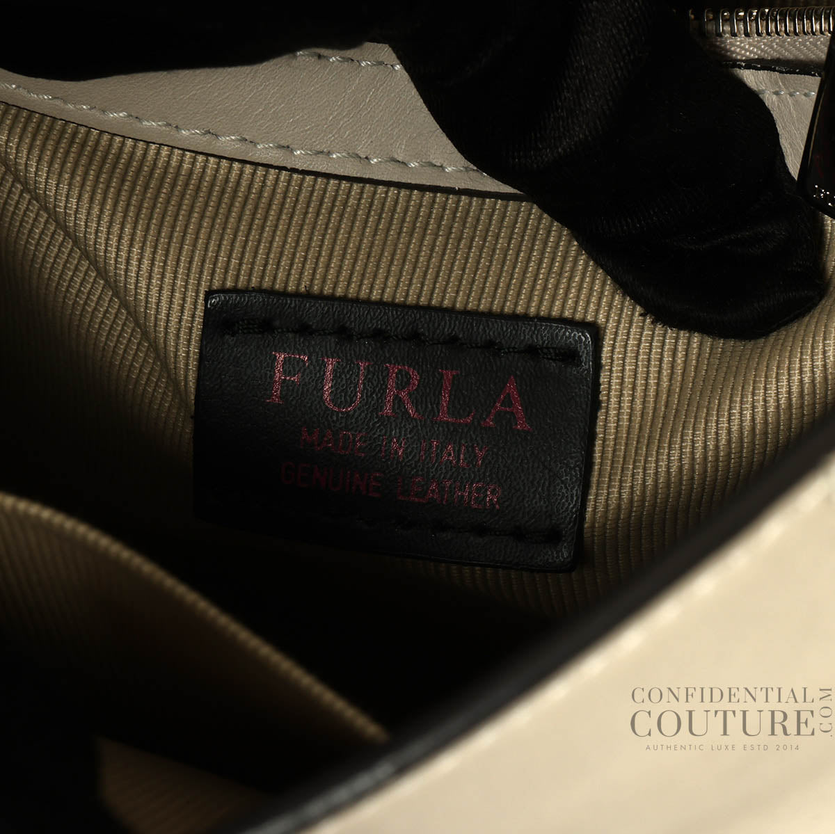 Beige Leather Reale North South Convertible Tote