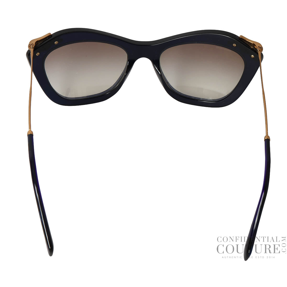 Black SMU 03P Embellished Cat Eye Sunglasses