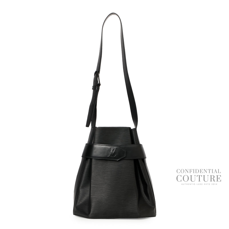 Black Epi Leather Sac D'epaule PM Bag