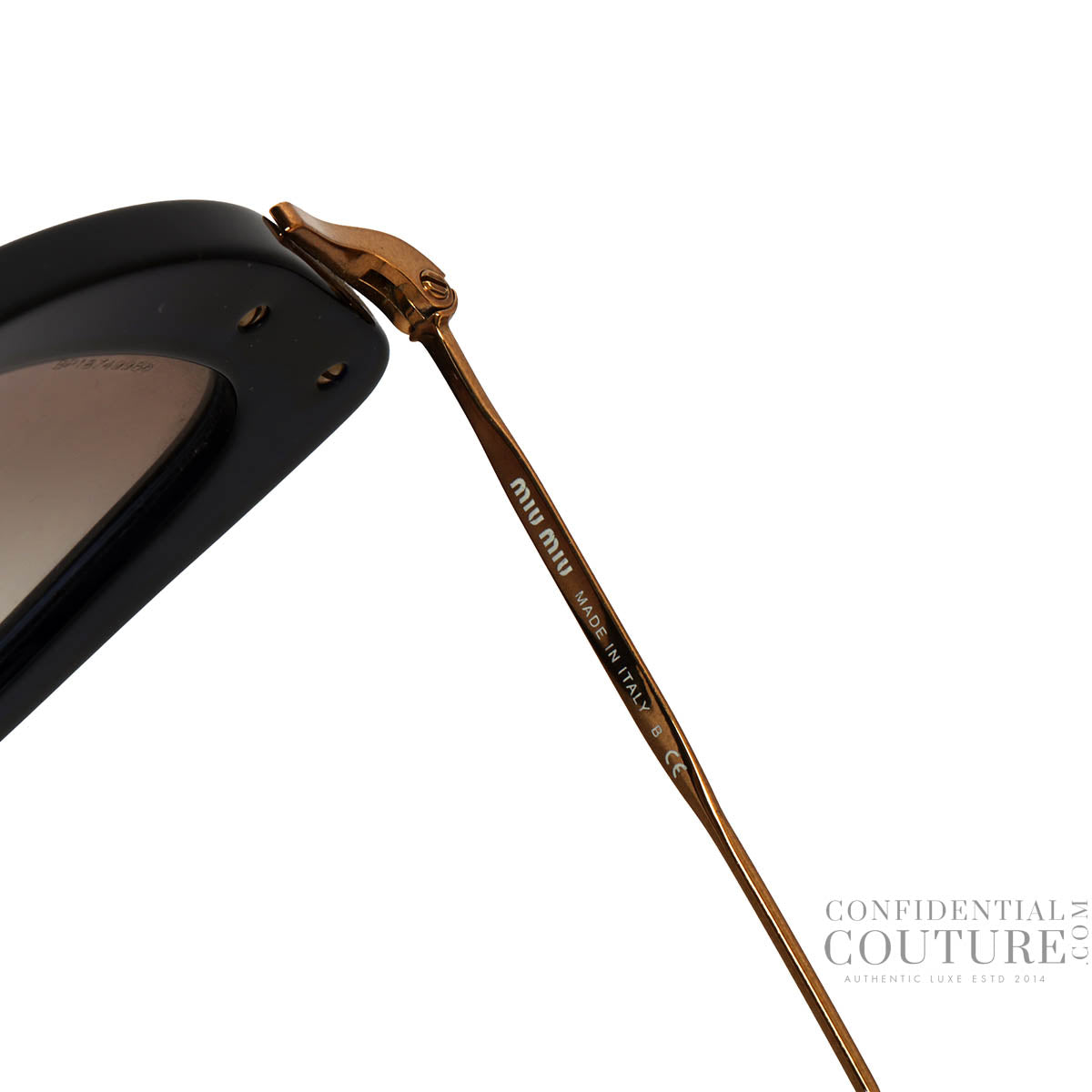 Black SMU 03P Embellished Cat Eye Sunglasses