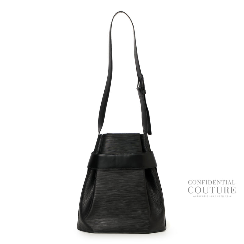 Black Epi Leather Sac D'epaule PM Bag