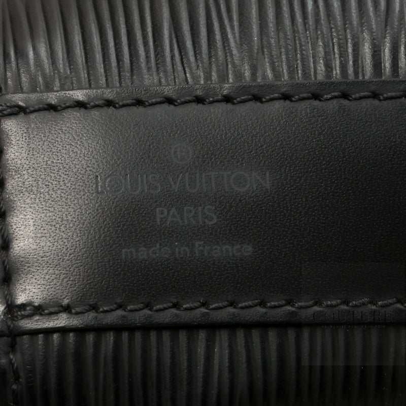 Black Epi Leather Sac D'epaule PM Bag