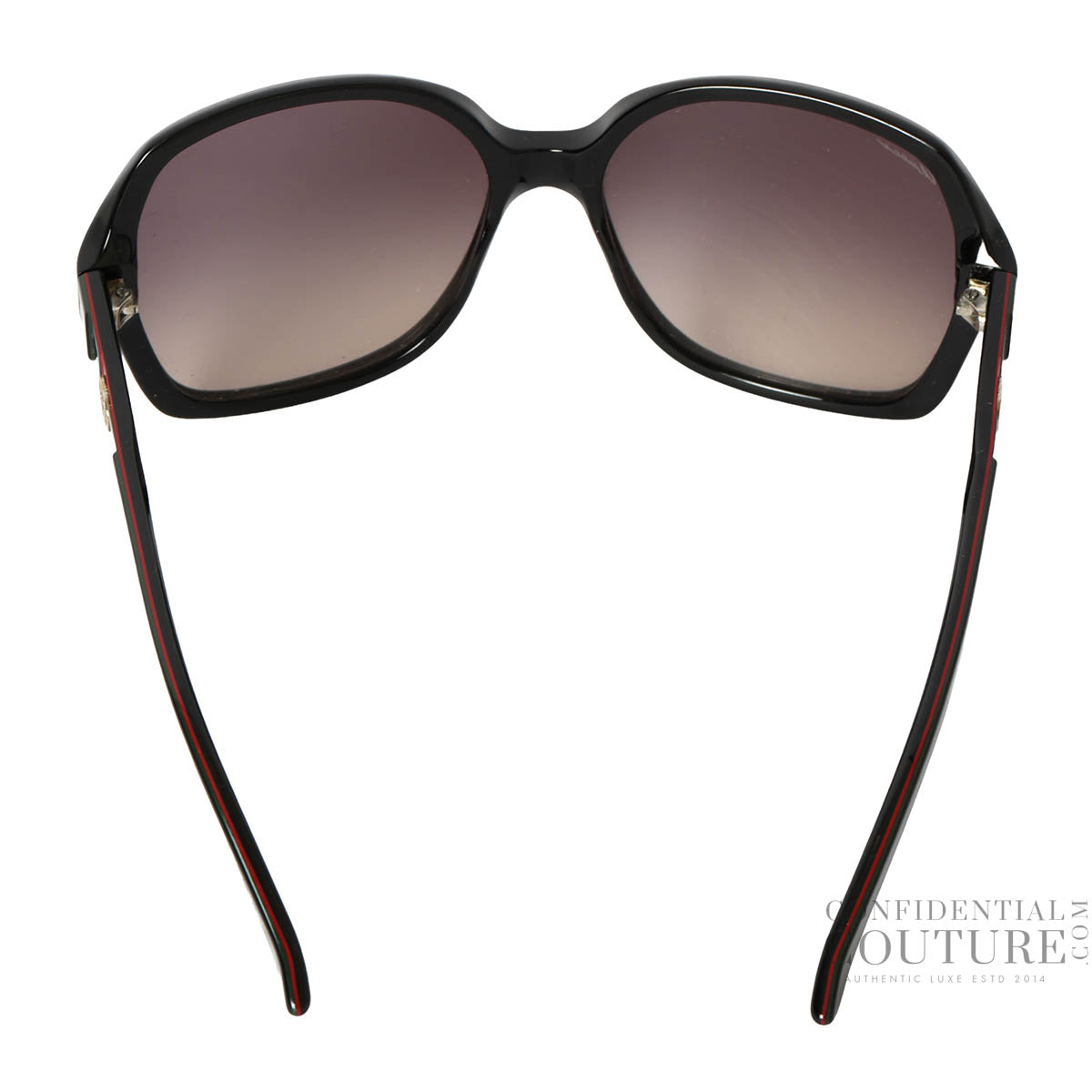 Black Frame Gradient Tint Vintage Web GG Oversize Sunglasses-3538/S