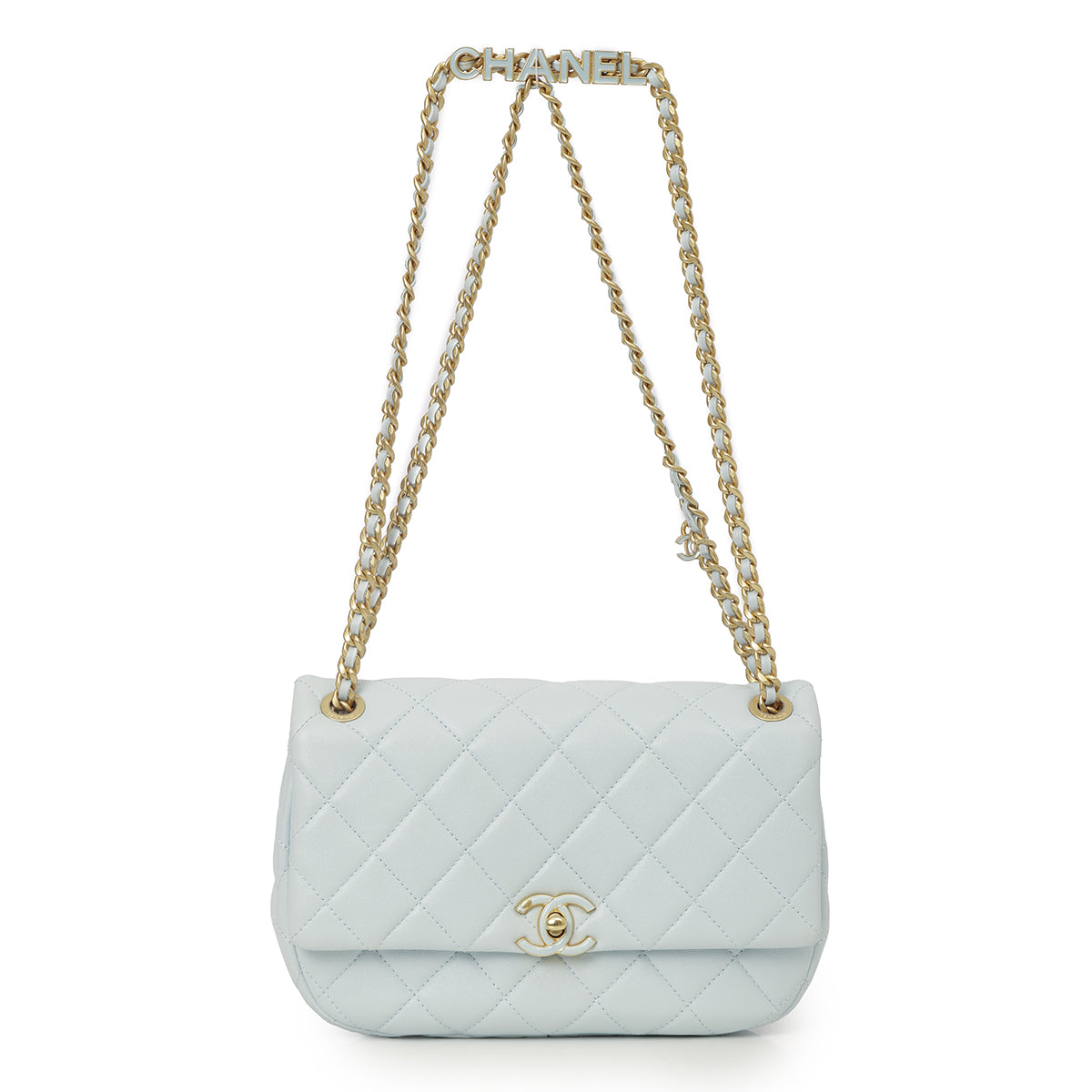 Charm And Logo Flap Bag One Size