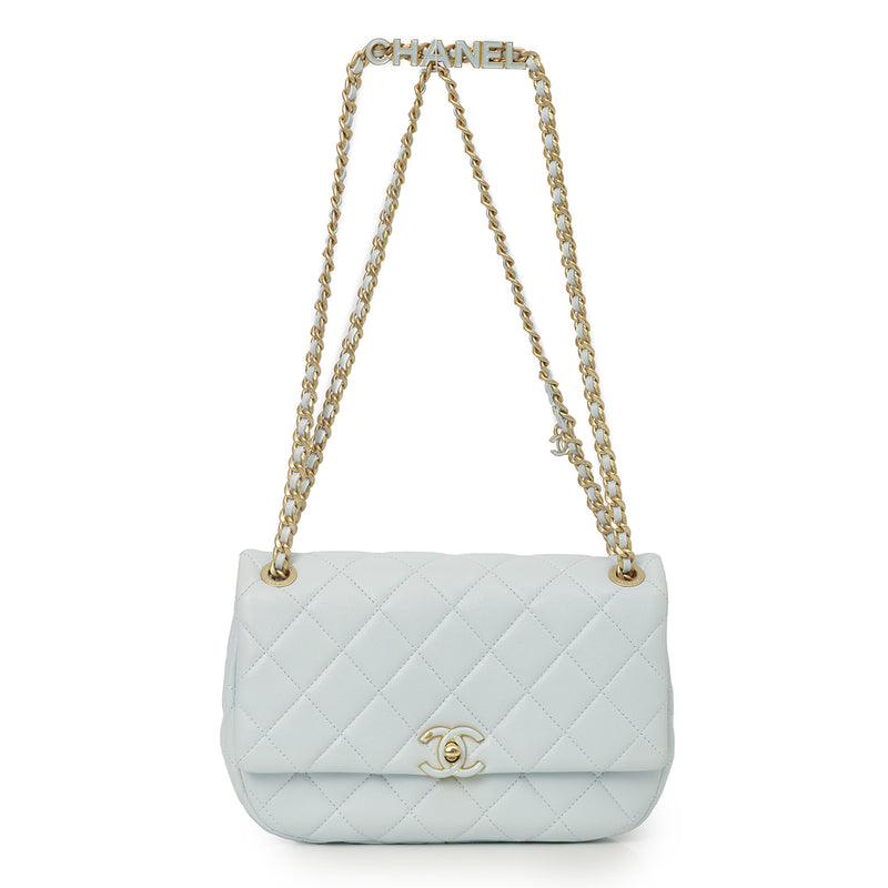 Women pre loved chanel charm and logo flap bag one size price