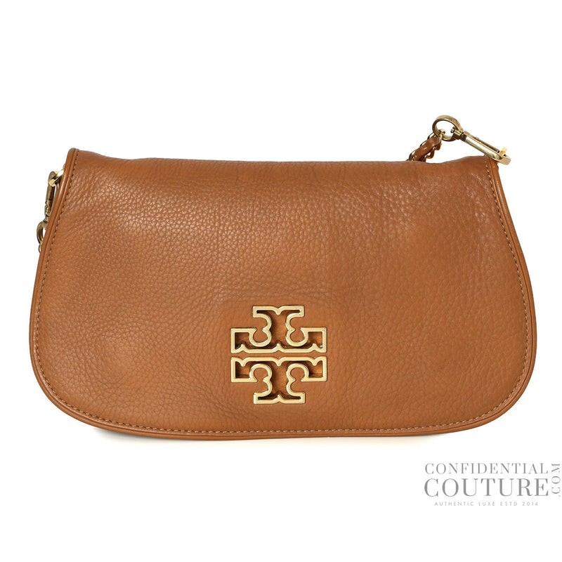 Tory Burch Tan Britten Convertible Crossbody Bag