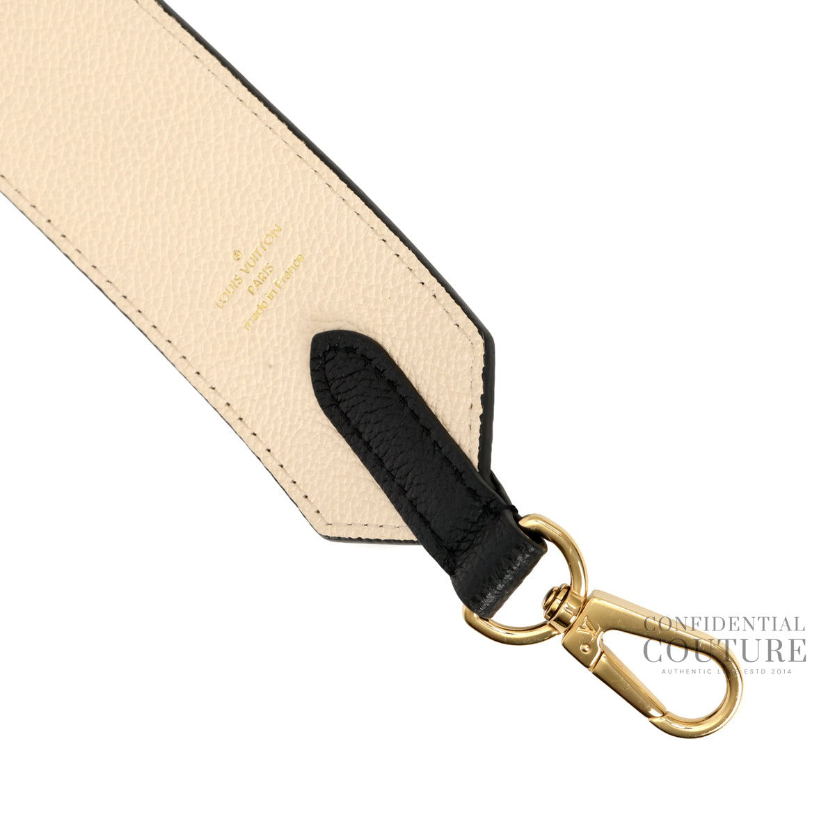 Black/Beige Bi Color Monogram Empreinte Bandouliere Strap