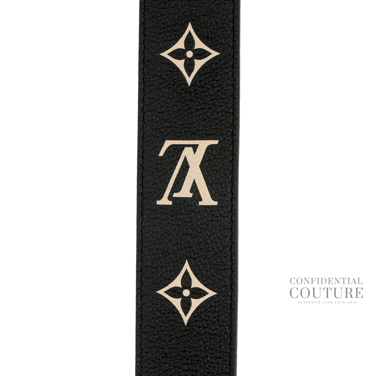 Black/Beige Bi Color Monogram Empreinte Bandouliere Strap