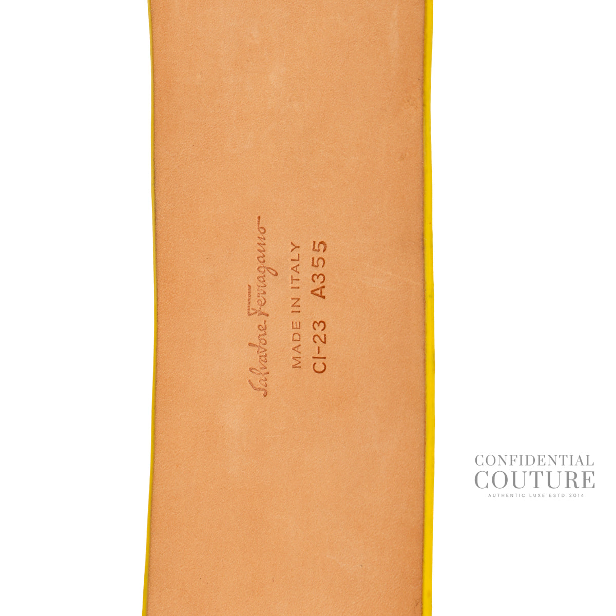 Yellow Python Trim Belt For Women | 80 cm