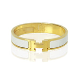 Clic H Bracelet - White & Gold