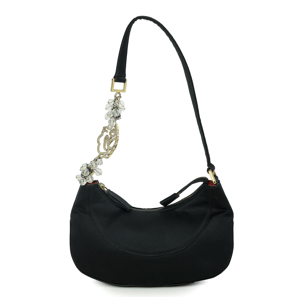 Black Nylon Shoulder Bag One Size