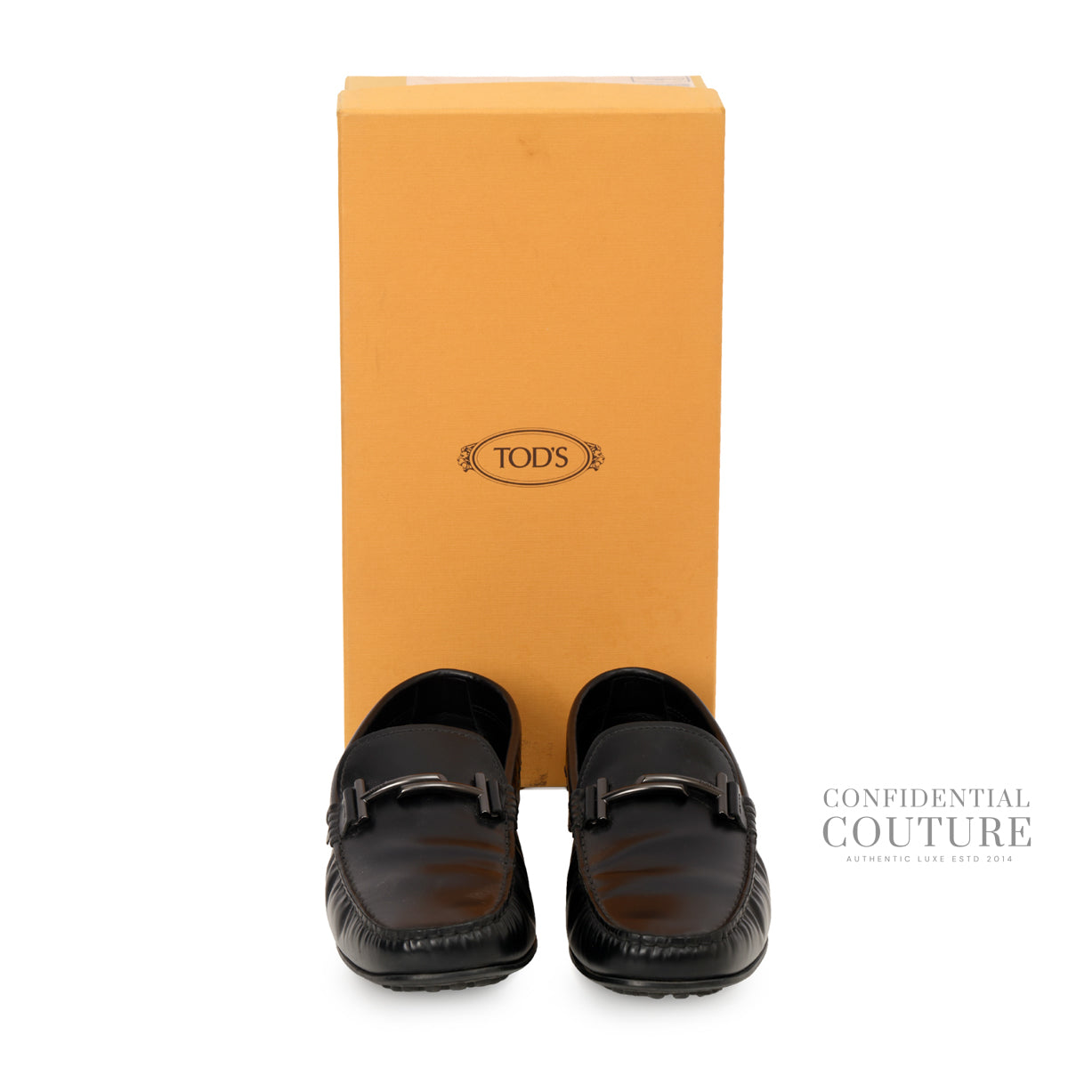 Doppia T City Men's Loafers Black Leather | UK 8
