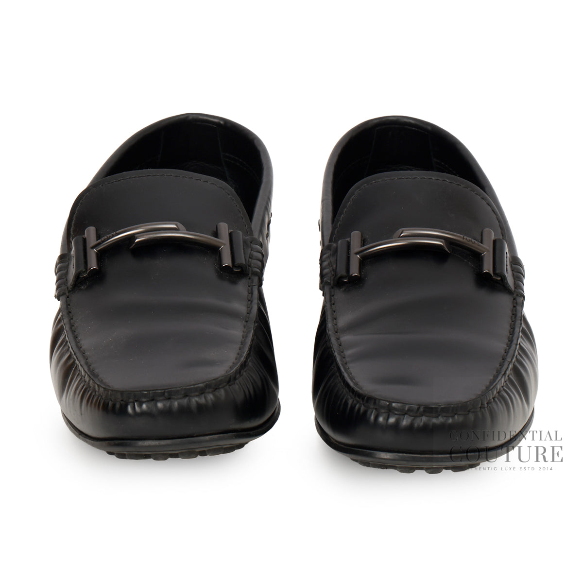 Doppia T City Men's Loafers Black Leather | UK 8