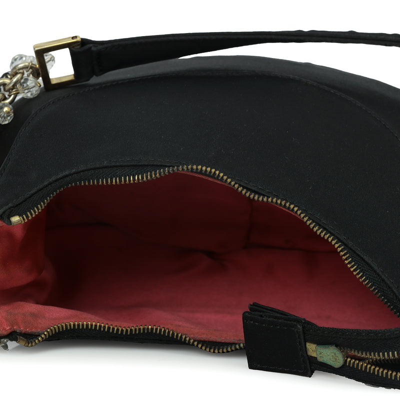 Black Nylon Shoulder Bag One Size